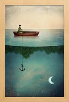 JUNIQE - Poster in houten lijst Entering Dreamland -20x30 /Blauw &