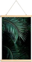 JUNIQE - Posterhanger Palmbladeren -30x45 /Groen & Zwart