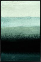 JUNIQE - Poster in kunststof lijst Shades of Green -40x60 /Groen & Wit