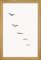 JUNIQE - Poster met houten lijst The Sky -40x60 /Ivoor