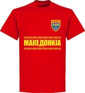 Macedonië Team T-Shirt - Rood - Kinderen - 104