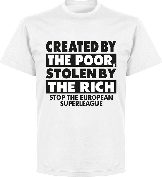 T-Shirt Protest Super League - Wit - S