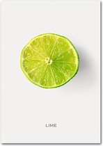 Fruit Poster Lime - 50x70cm Canvas - Multi-color