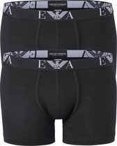 Emporio Armani Boxers Essential Monogram (2-pack) - heren boxers normale lengte - zwart -  Maat: S