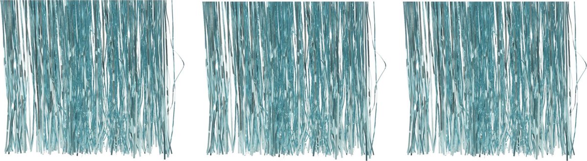 10x zakjes lametta engelenhaar ijsblauw (blue dawn) 50 x 40 cm - Tinsel/folie slierten - Kerstversiering
