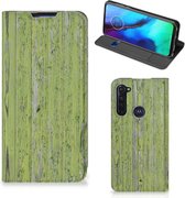 Telefoon Hoesje Motorola Moto G Pro Wallet Case Green Wood