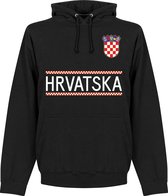 Kroatië Team Hoodie 2021-2022 - Zwart - M