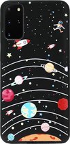 ADEL Siliconen Back Cover Softcase Hoesje voor Samsung Galaxy S20 FE - Ruimte Heelal Cartoon