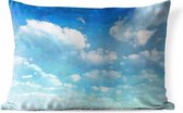 Buitenkussens - Tuin - Met waterverf geschilderde wolkenlucht - 50x30 cm