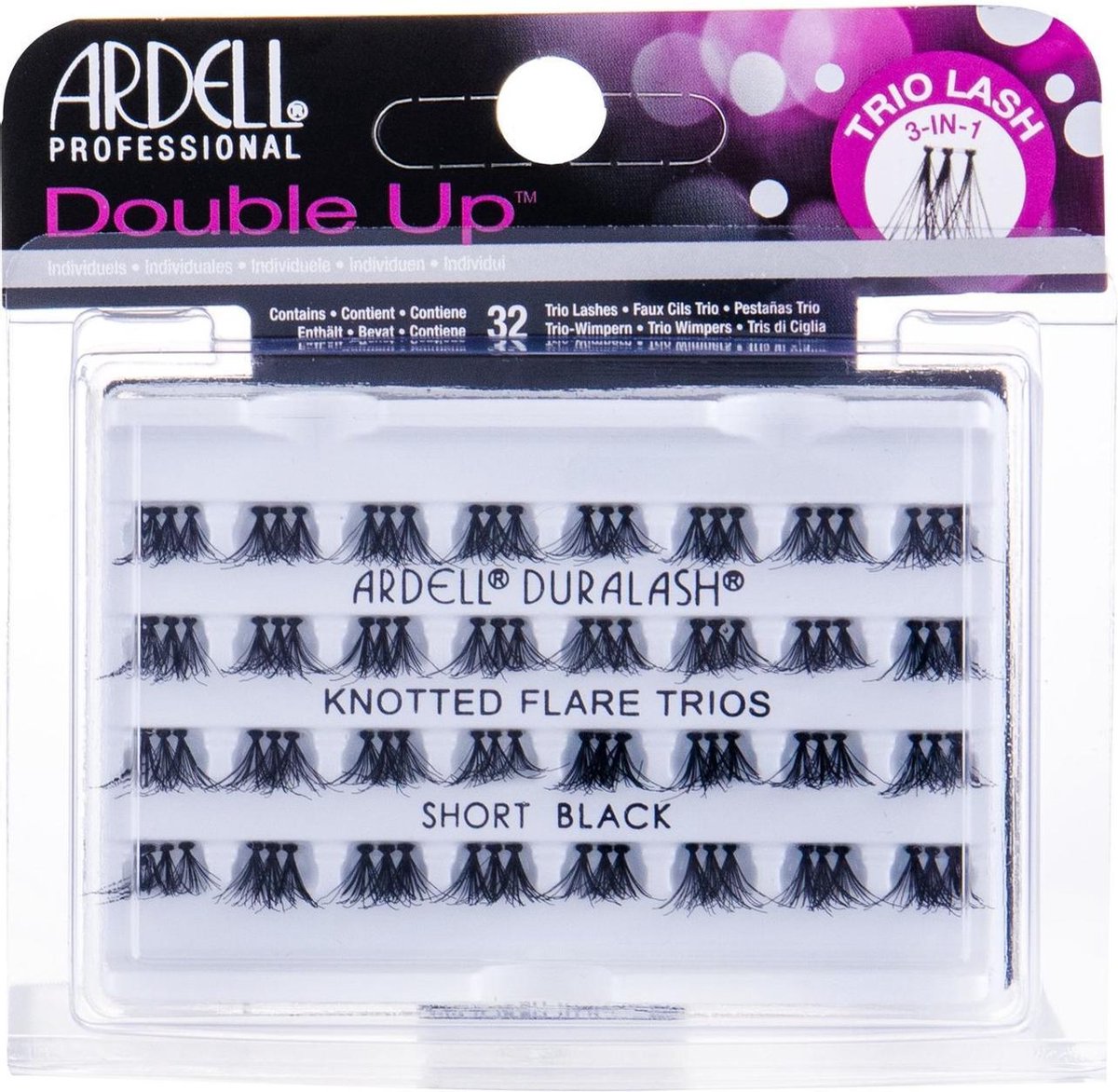 Ardell - Double Up Set Of 96 Eyelashes Short Black