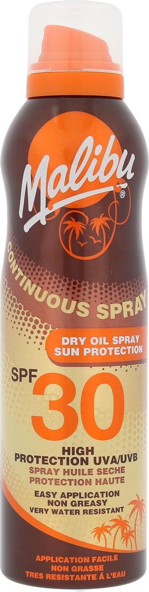 Goedkoopste Malibu Continuous Dry Oil Spray - 175 ml (SPF 30
