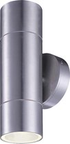 HOFTRONIC Dax - LED Wandlamp - RVS - IP65 Waterdicht - 4000K Neutraal wit - Dimbaar - Moderne muurlamp - Up down light - Geschikt als Wandlamp Buiten, Wandlamp Badkamer en Binnen
