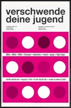 JUNIQE - Poster in kunststof lijst Verschwende Deine Jugend -60x90