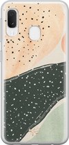 Samsung Galaxy A20e siliconen hoesje - Abstract peach - Soft Case Telefoonhoesje - Multi - Print