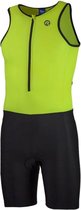 Rogelli Florida Trisiut Met Korte Mouwen Voor Triatlon - Unisex - Zwart, Fluor - Maat 152/164