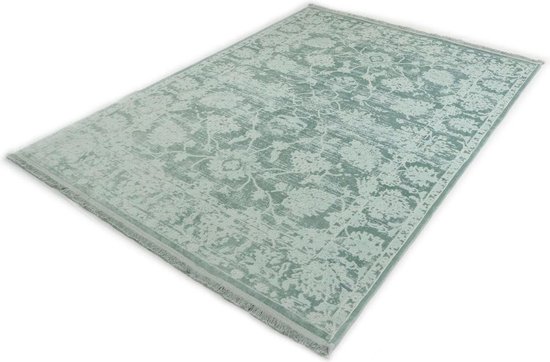 Vintage Glanzend Vloerkleed - Velvet - Mintgroen-120 x 170 cm | bol.com