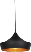 QAZQA depeche - Moderne Hanglamp - 1 lichts - Ø 36 cm - Zwart -  Woonkamer | Slaapkamer