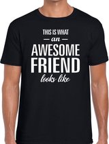 Awesome friend cadeau t-shirt zwart heren L