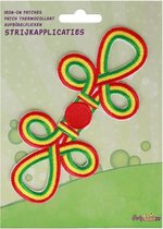 2 Stuks Strijkapplicaties brandenburgers Limburg rood geel groen 15 x 7 cm - Carnaval - Vastelaovend - Carnavalskleding - Carnaval accessoires - Rood Geel Groen
