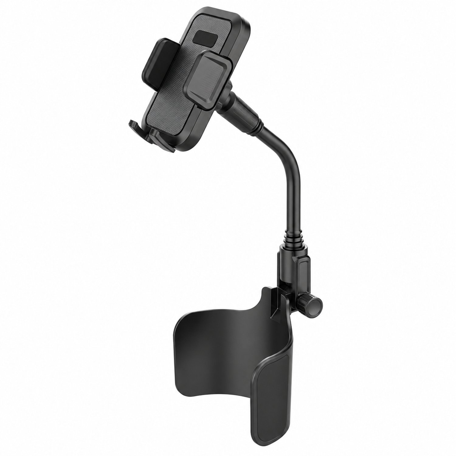 Telefoonhouder voor in de auto met bekerhouderbevestiging en flexibele arm