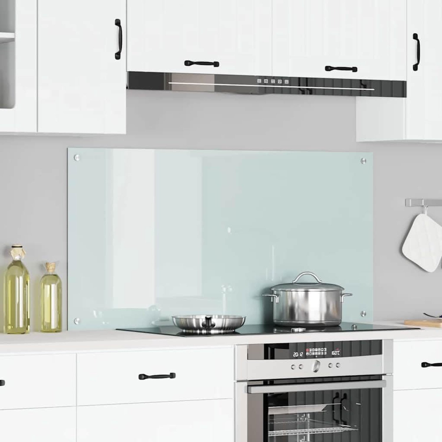 Keukenachterwand 120 x 60 cm - gehard glas - hittebestendig tot 240 graden - beschermt tegen vetspatten - Vemera