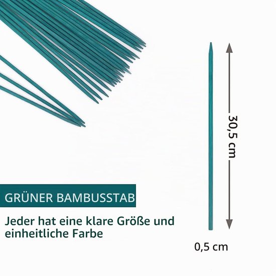 Pflantensteunen 25 stuks 30 cm met 50 binders voor klimplanten — afbeelding 5