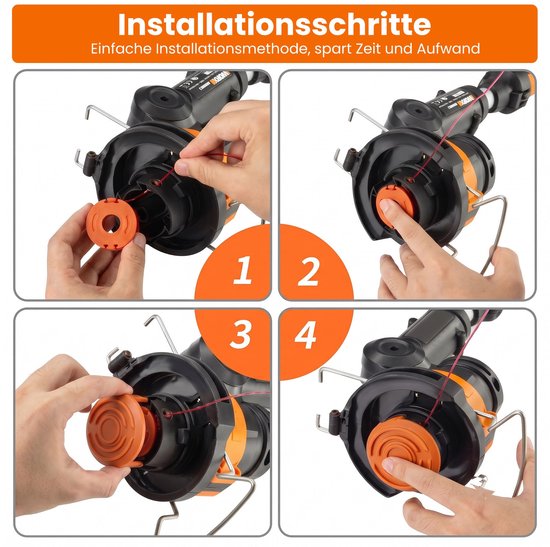 Set van 12 vervangende draadspoelen voor grasmaaiers met 20V — afbeelding 4