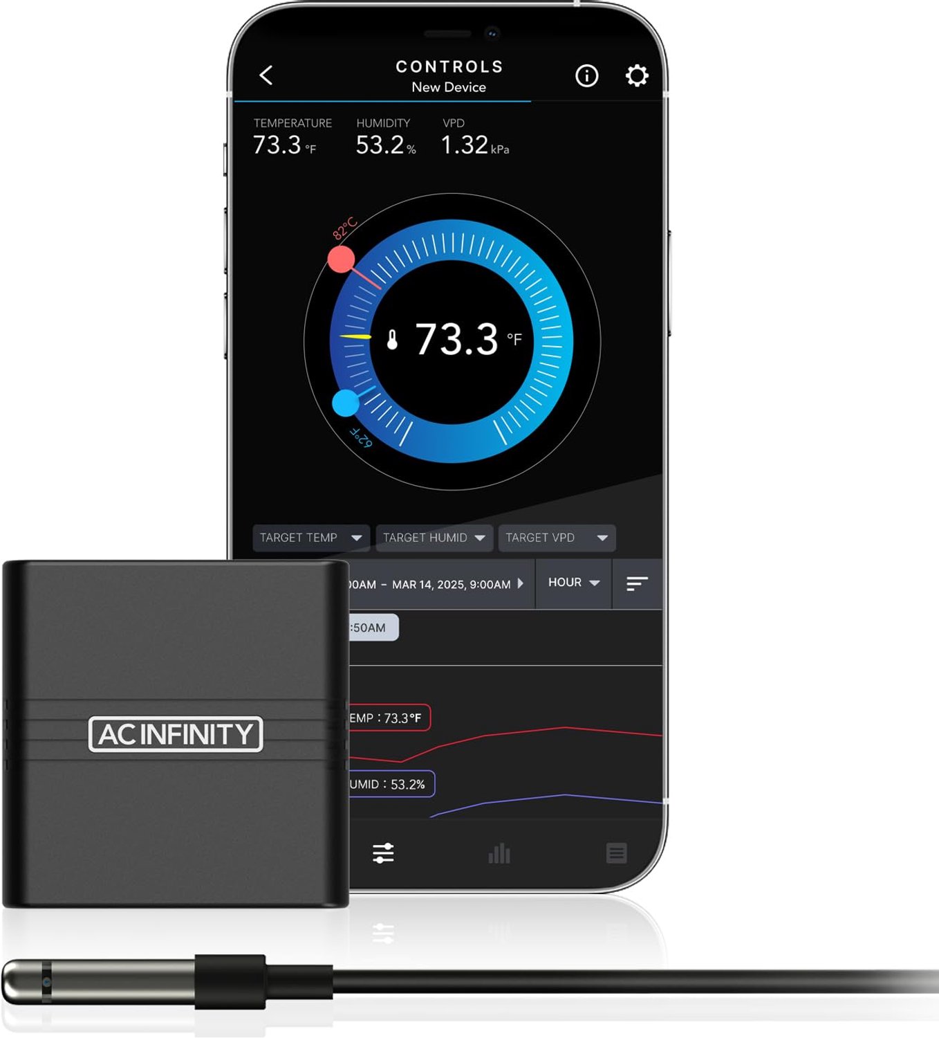 mini-temperatuur en vochtigheid, slimme hygrometer, Bluetooth-app-monitor, klimaatmeter, thermometersensorsonde voor kelders, gitaarkamers, kweektenten en kassen