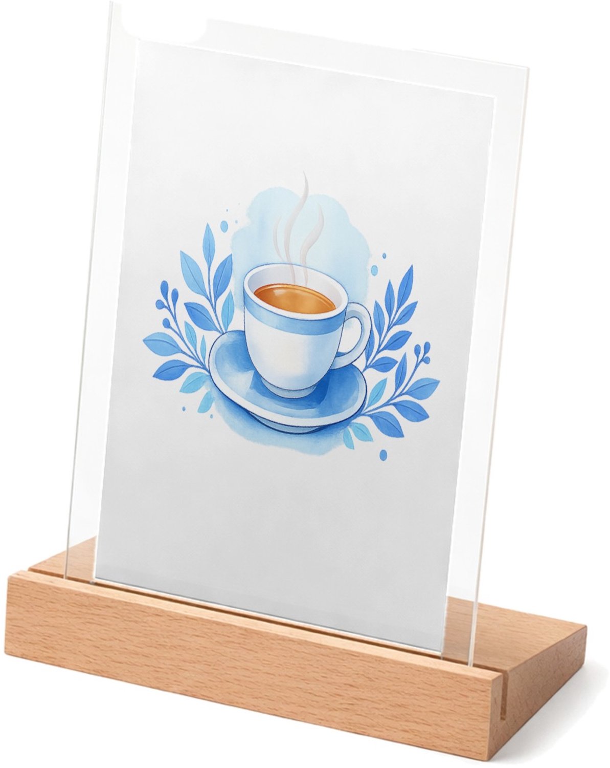 Mr Cadeautjes Glasframe met vaste tekst - design Een vrolijk dankbaar cadeau-ontwerp met een warm seizoensgev | cadeau Wit