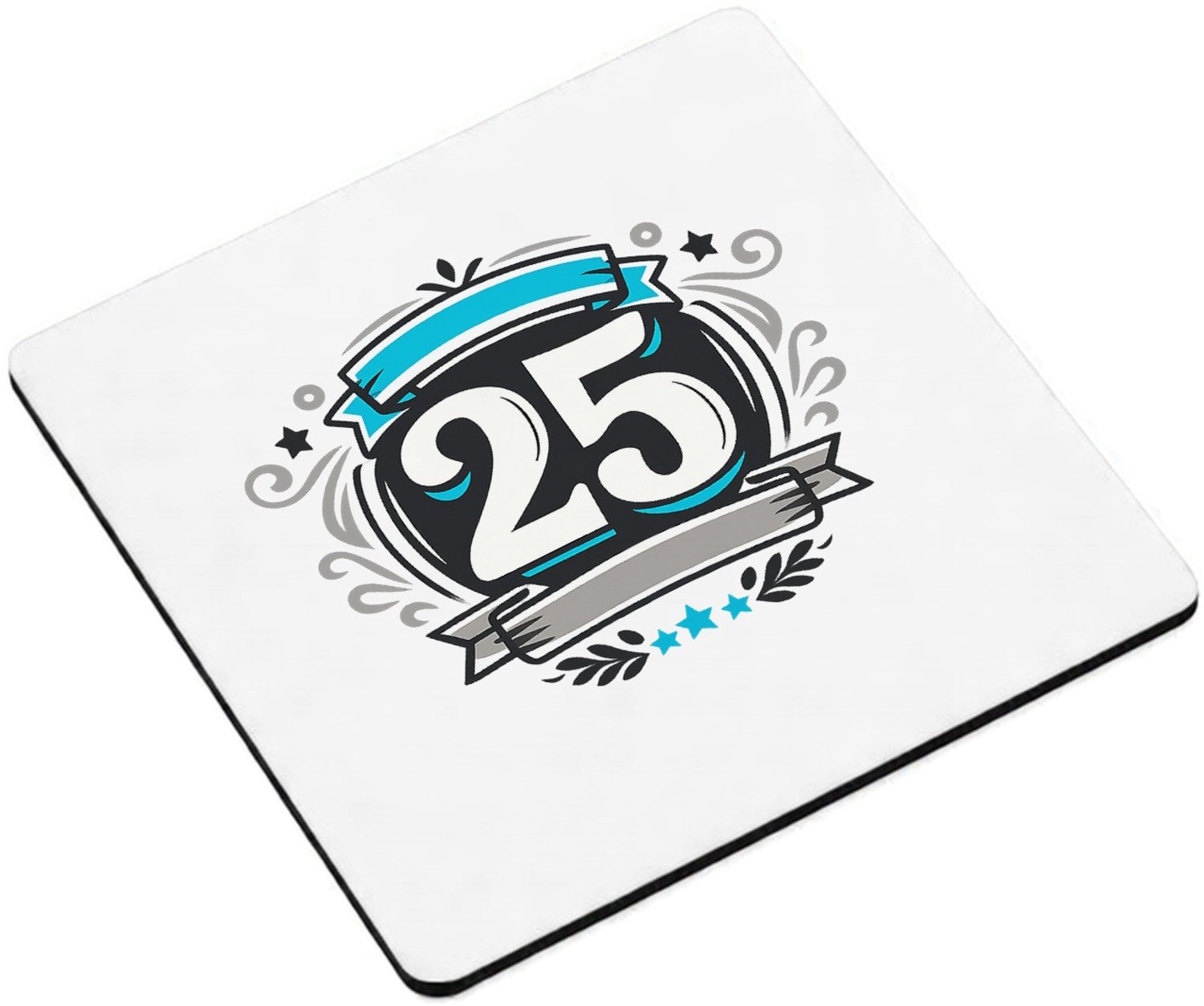 Mr Cadeautjes MDF magnetische fotolijst vierkant 9,5 - design Retro embleem met een groot jaartal en sportieve omlijsting | cadeau Wit