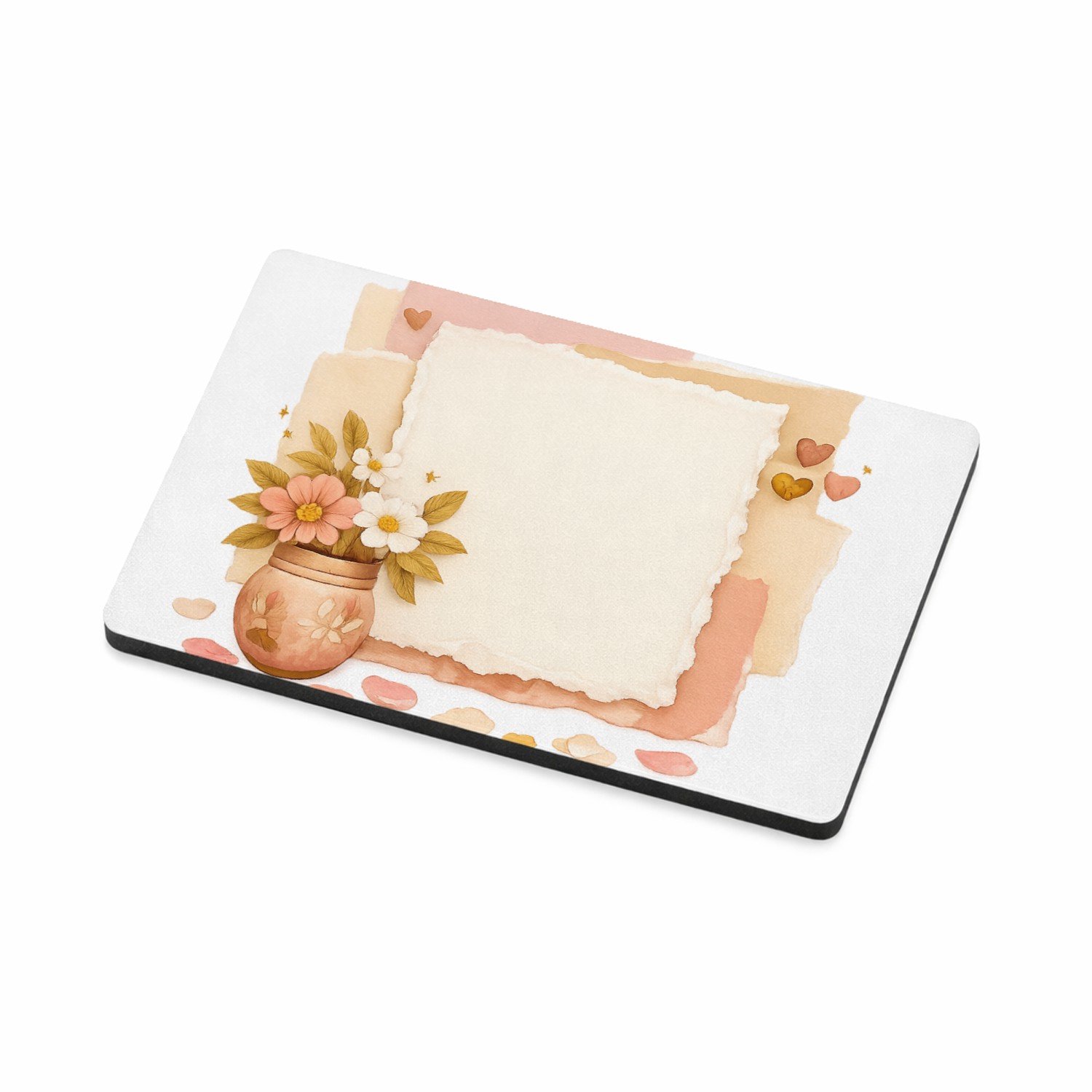 Mr Cadeautjes MDF magnetische fotolijst 7,5 x 5 - design Een zachte, luxe collage met een positieve affirmatie in het | cadeau Wit
