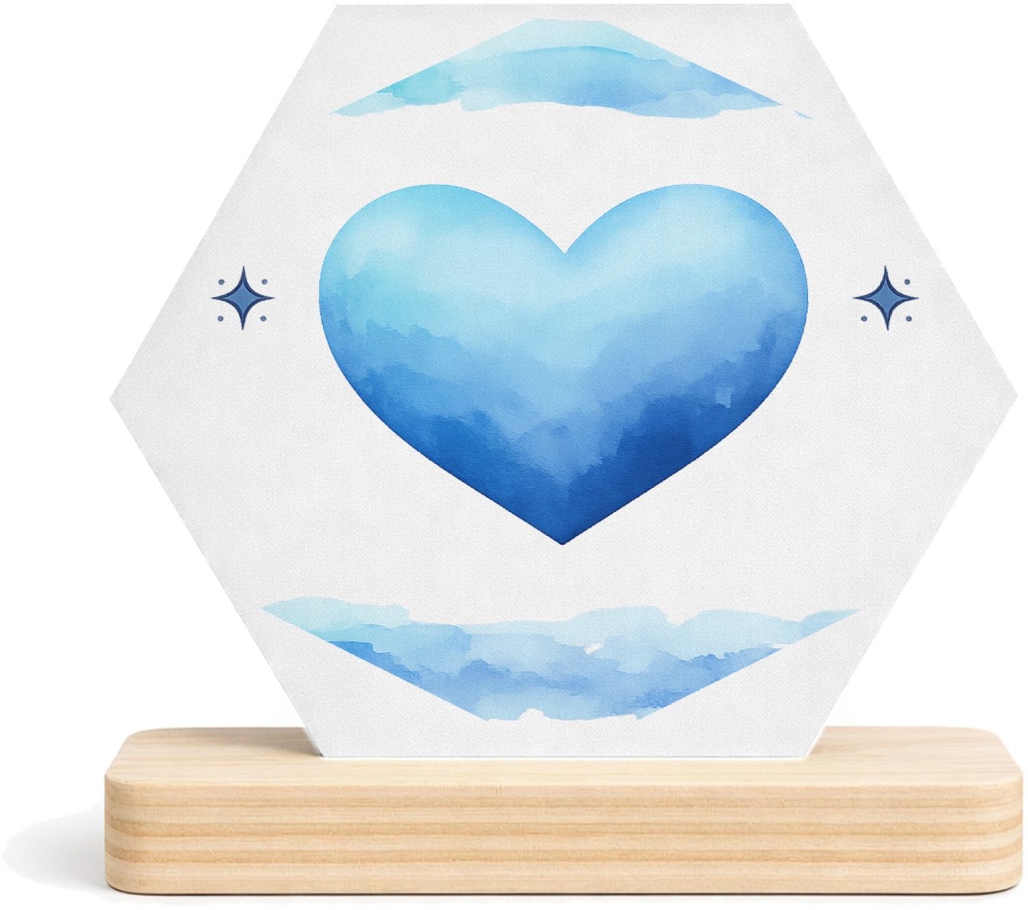 Mr Cadeautjes MDF fotolijst/inleg hexagon 14 x 13 - design Een warme waarderingstoon met een speelse handlettering-opma | cadeau Wit