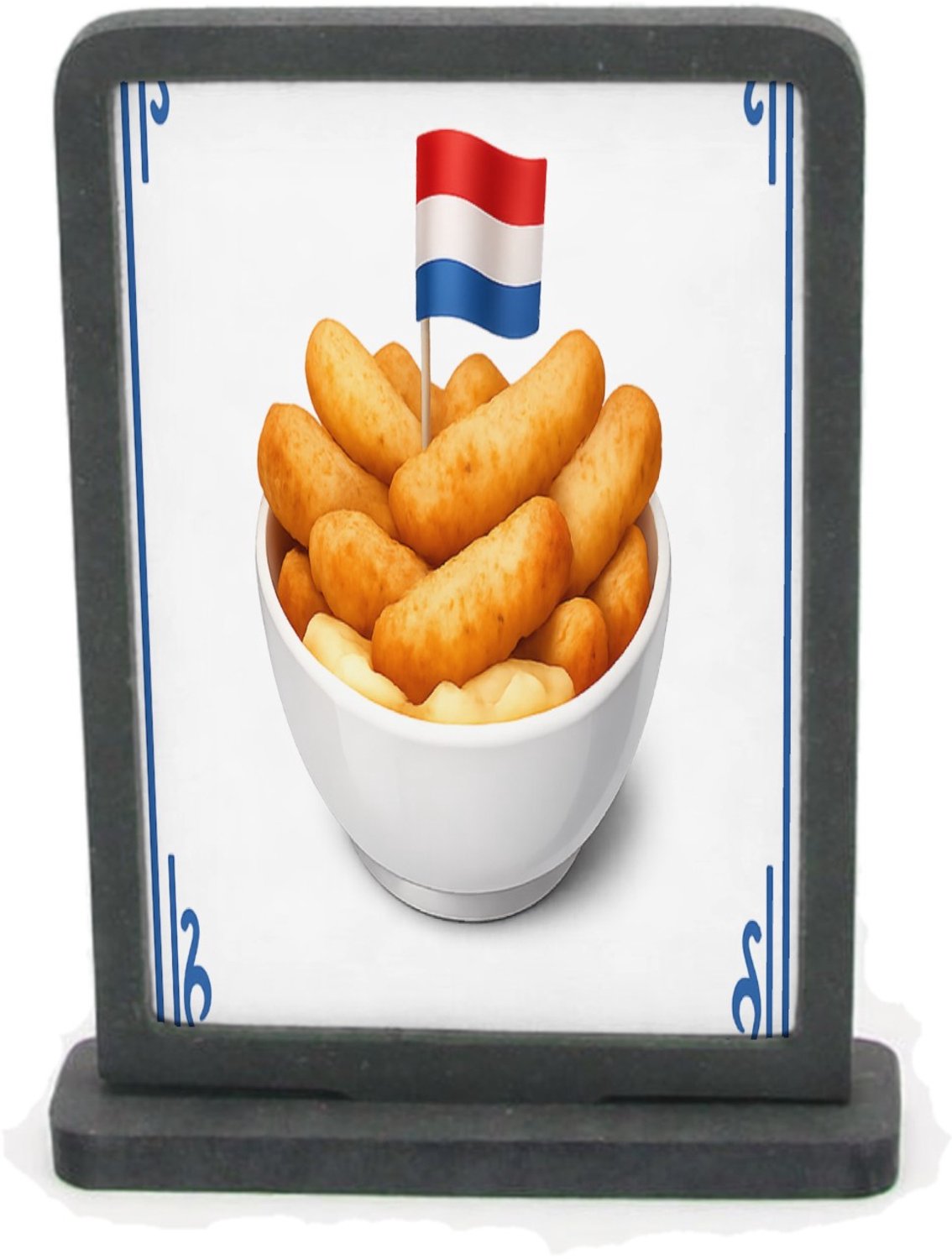 Mr Cadeautjes Houten fotolijst rechthoek met MDF inleg - design Keukenhumor rond een andere populaire snack, met eenzelfde p | cadeau Wit