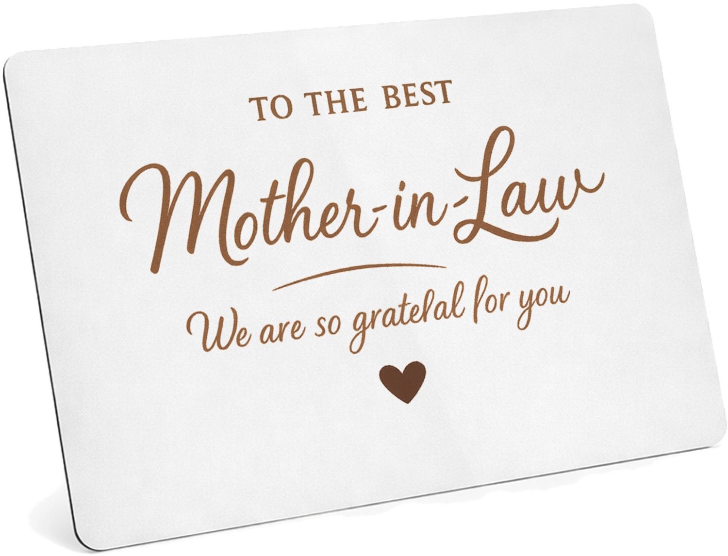 Mr Cadeautjes MDF magnetische fotolijst 28 x 19 - design Een warme typografische cadeauboodschap voor een andere fami | cadeau Wit