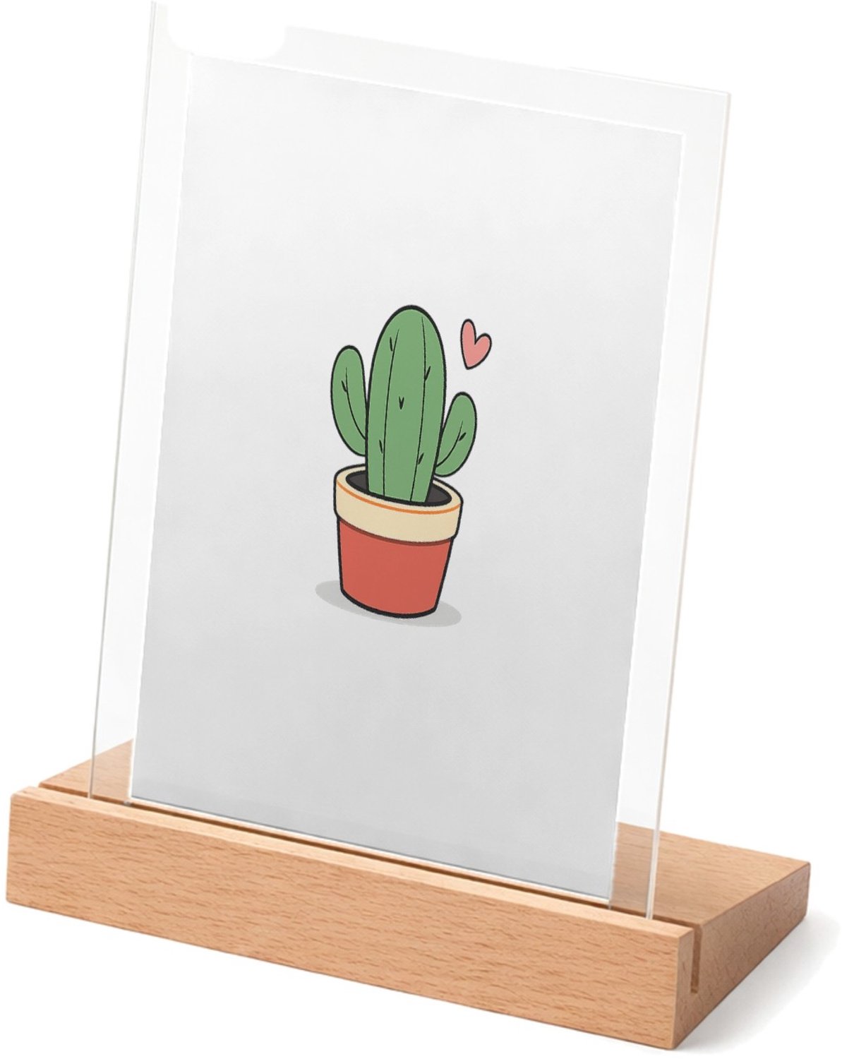 Mr Cadeautjes Glasframe met vaste tekst - design Een subtiel liefdescadeau met een compacte handgeschreven we | cadeau Wit