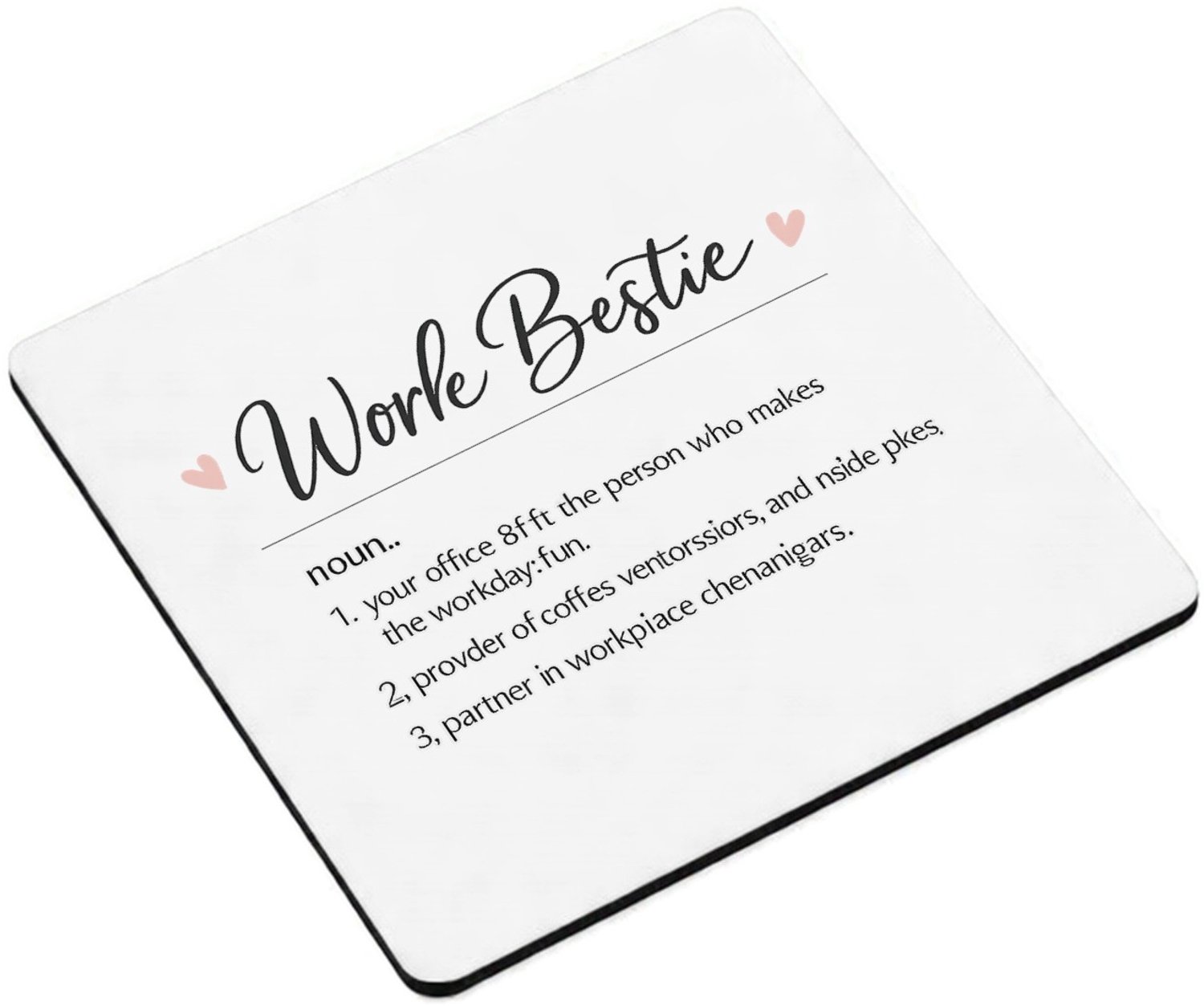 Mr Cadeautjes MDF magnetische fotolijst vierkant 9,5 - design Een vergelijkbare dictionary-opmaak met een warm, grappig co | cadeau Wit