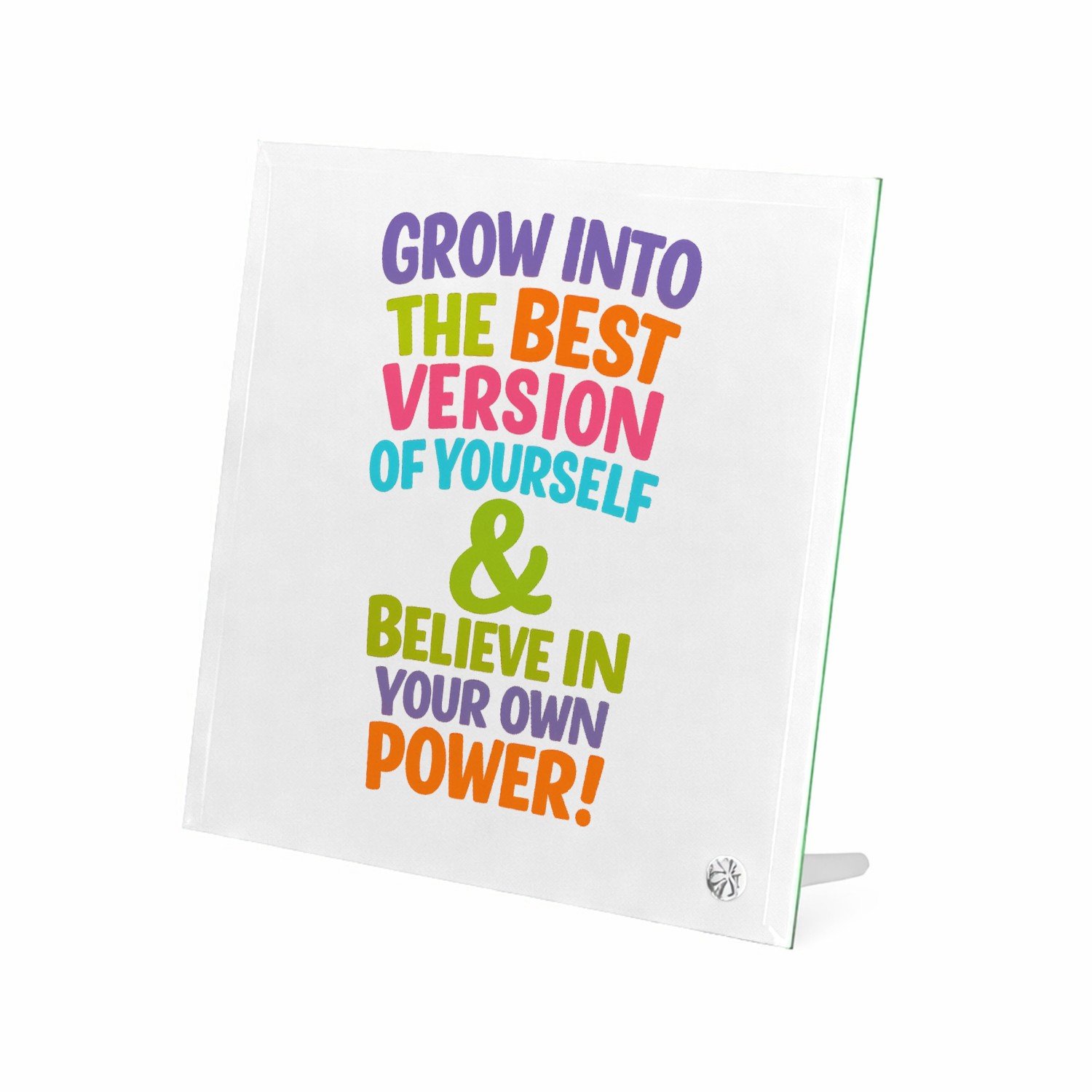 Mr Cadeautjes Glasframe 20 x 20 - design Een vrolijke zelfaffirmatieposter met een andere focus op gr | cadeau Wit