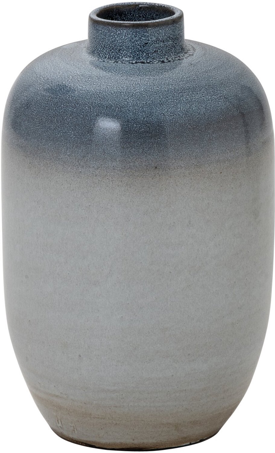 J-Line Vloervaas Keramiek Wit/Lichtblauw Small Blauw - Wit