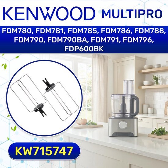 Klopaccessoire - RVS - 2 stuks - voor Kenwood MultiPro — afbeelding 3