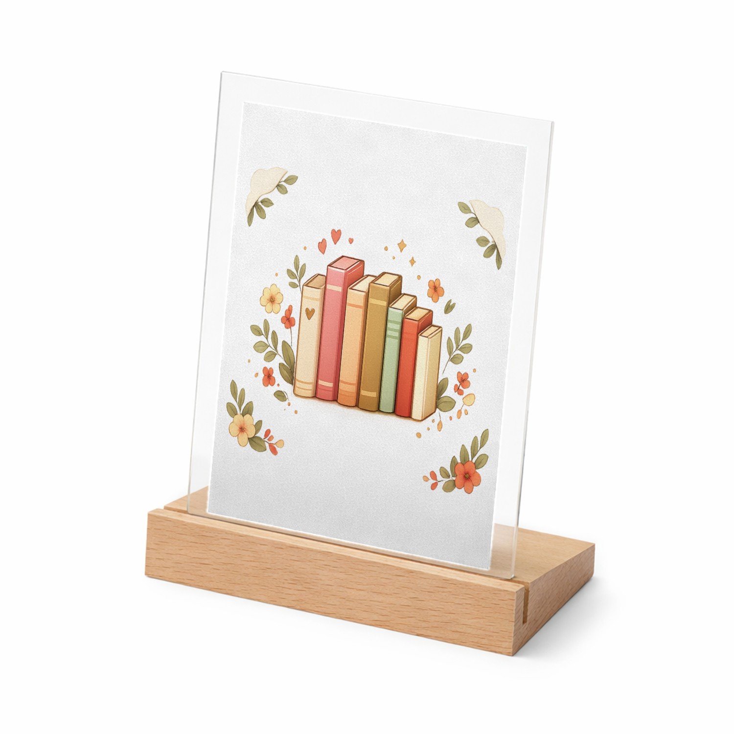 Mr Cadeautjes Glasframe met vaste tekst - design Een compacte, decoratieve collage rond een centraal hobby-on | cadeau Wit