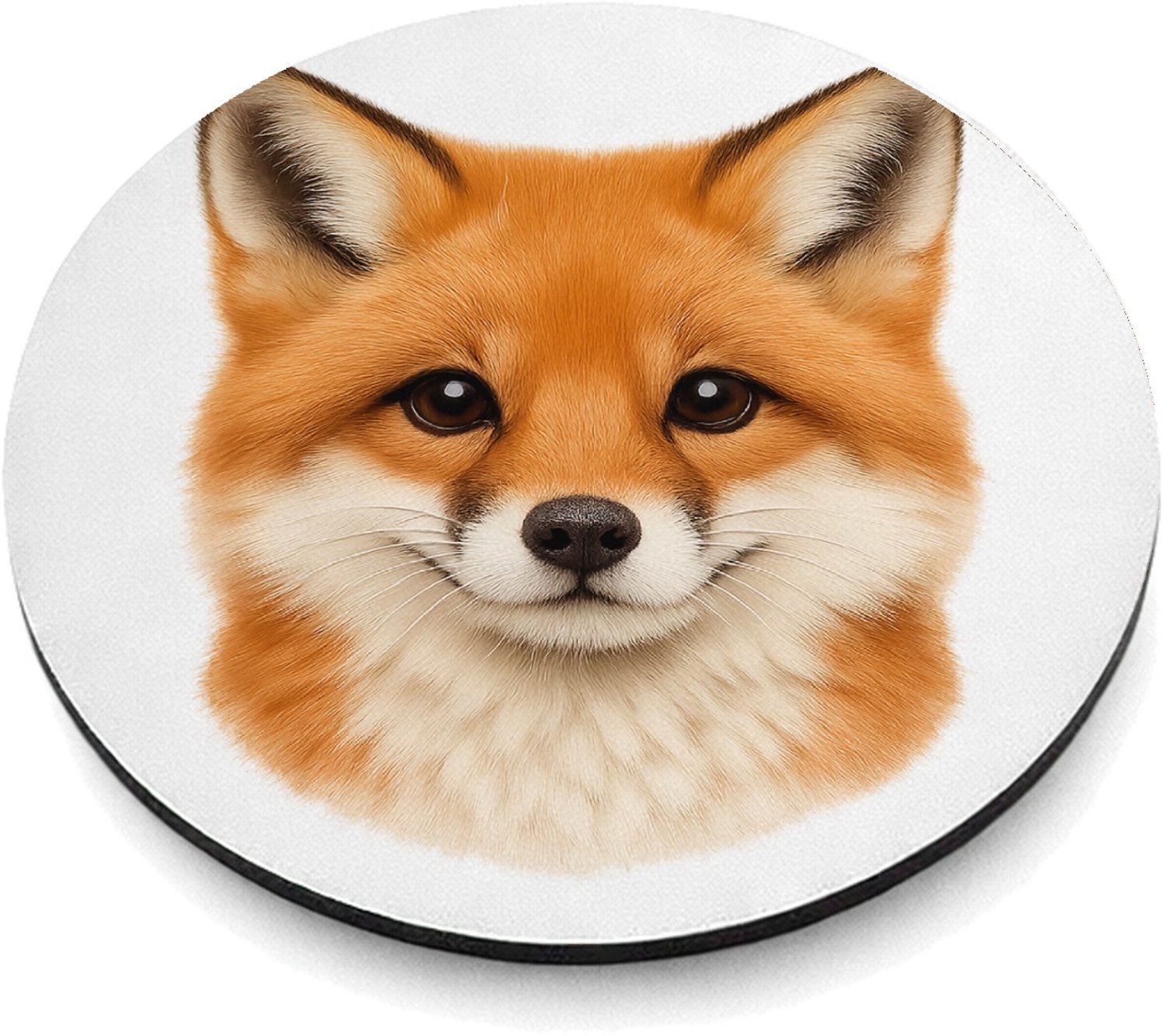 Mr Cadeautjes MDF magnetische fotolijst rond Ø 9,5 - design Een groot, centraal dierenportret met luxe uitstraling en ru | cadeau Wit