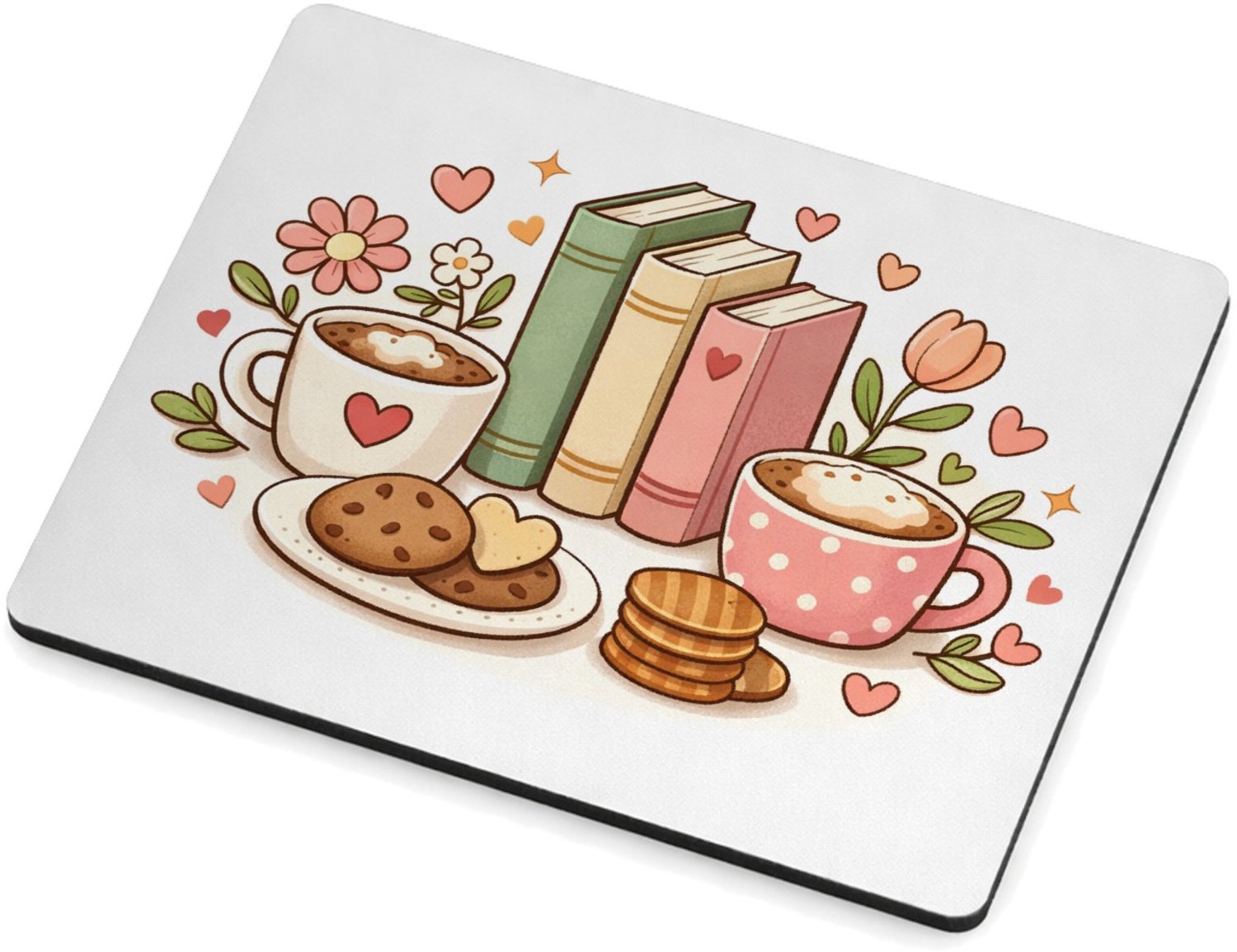 Mr Cadeautjes MDF magnetische fotolijst 9 x 7 - design Een lieve, afgeronde centrische illustratie met een verzamel | cadeau Wit
