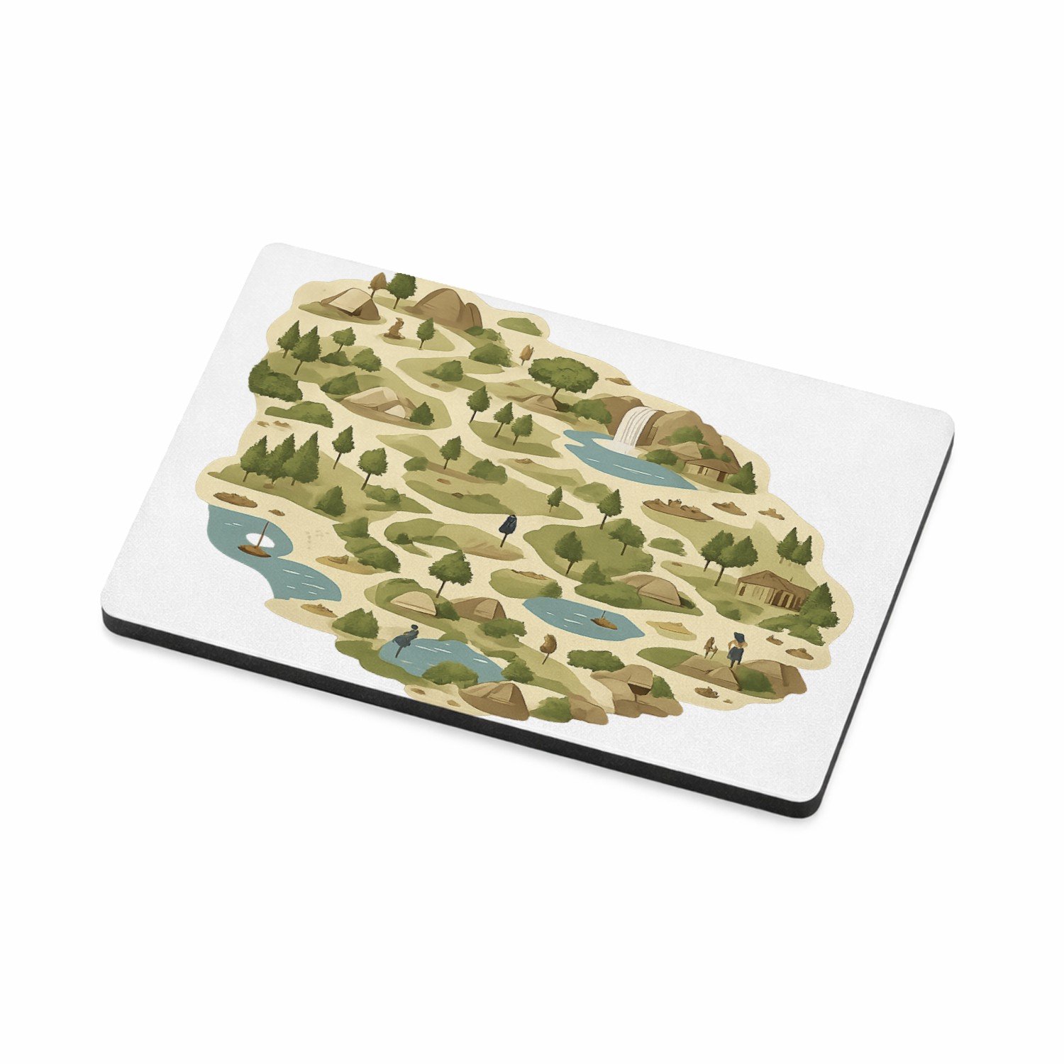 Mr Cadeautjes MDF magnetische fotolijst 7,5 x 5 - design Een rustige stadsplattegrond als decoratieve print met mini| cadeau Wit