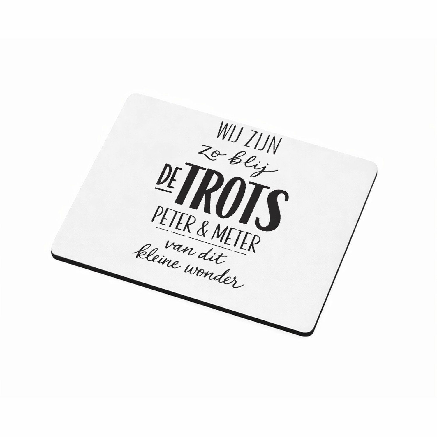 Mr Cadeautjes MDF magnetische fotolijst 9 x 7 - design Een minimalistisch babycadeau met speelse typografie en een | cadeau Wit