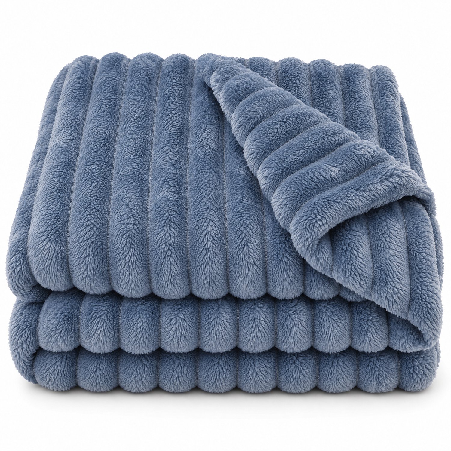 Levano Fleece Deken 150 x 200 - Plaid Blauw - Dekentje voor op de Bank - Warme Deken voor Rolstoel en Scootmobiel - Fleece Plaid 150 x 200 cm - Knuffeldeken Volwassenen en Kinderen - Winterdeken Bed - Bankdeken Hond - Beddeken