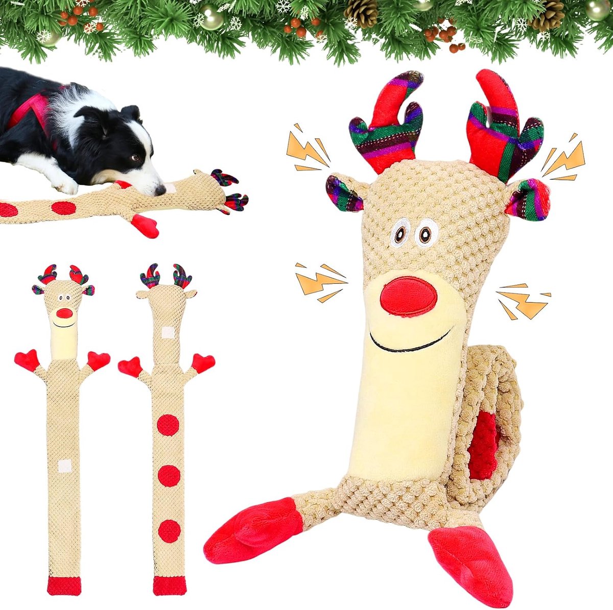Speelgoed voor honden, piepspeelgoed hond, snuffelspeelgoed hond, hondenspeelgoed, snuiftabak, interactief hondenspeelgoed met puzzelspeelgoed voor kleine, middelgrote en grote honden (B)