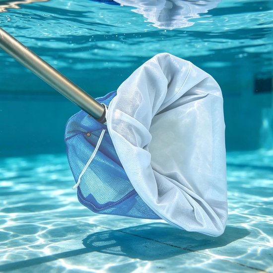 3 Stuks Ultrafijne Netzakken voor Zwembadskimmer, 66x55 cm Verstelbaar Polyester Bladharknet voor Zwembaden en Jacuzzi's Vangt Zand Pollen Stof en Dierenhaar op — afbeelding 5
