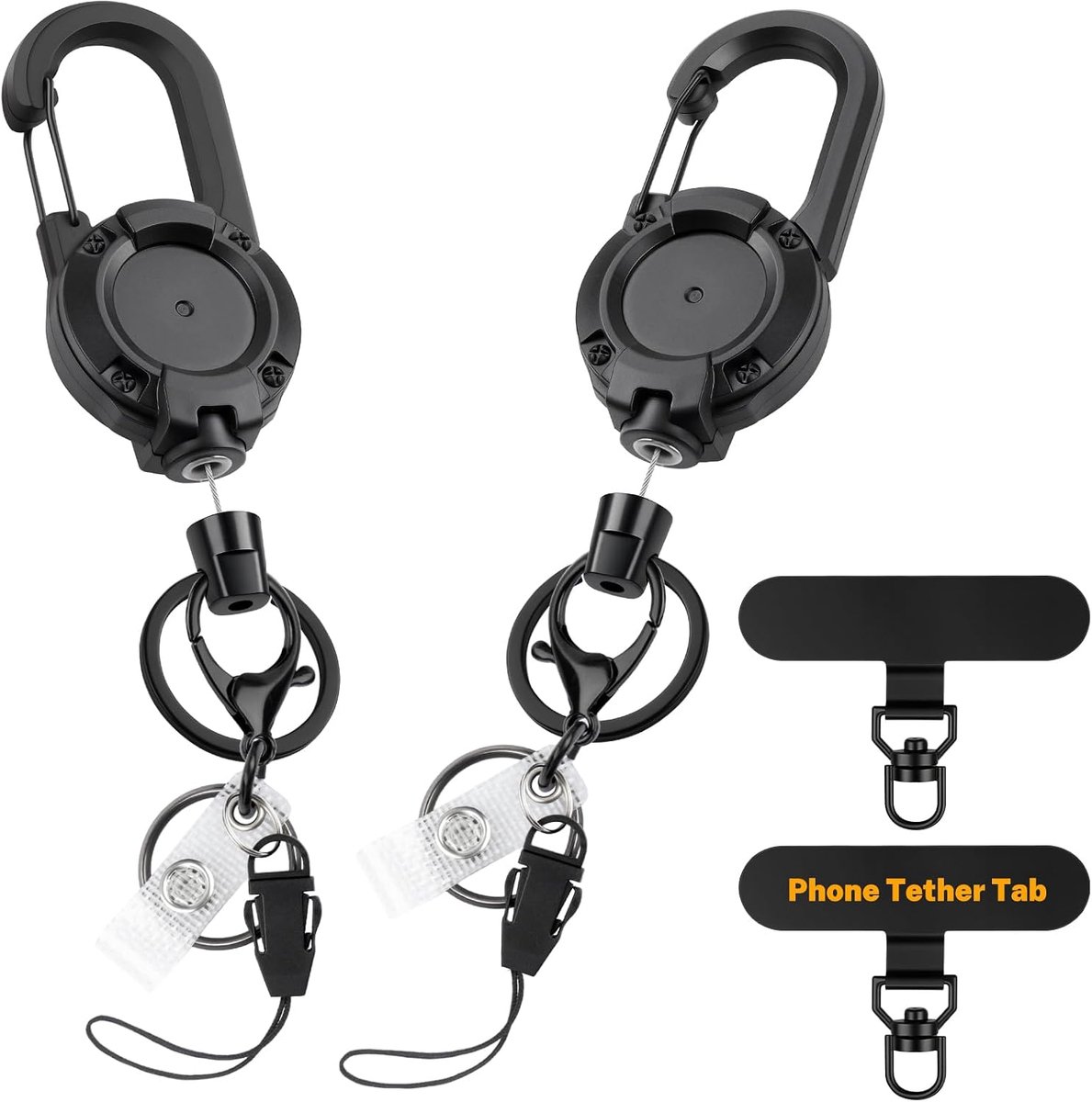 2 Pack Diefstalbeveiligde Telefoonhalskoord Telefoonbeveiliging, Anti-Diefstal Intrekbare Riem voor Mobiele Telefoon, Intrekbare Omhangkoord Voor Wandelen, Klimmen, Vissen, Reizen, Fietsen