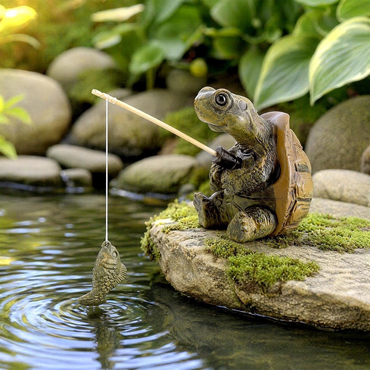 Schildpad Figuur, Tuindecoratie voor Minivijver en Balkon