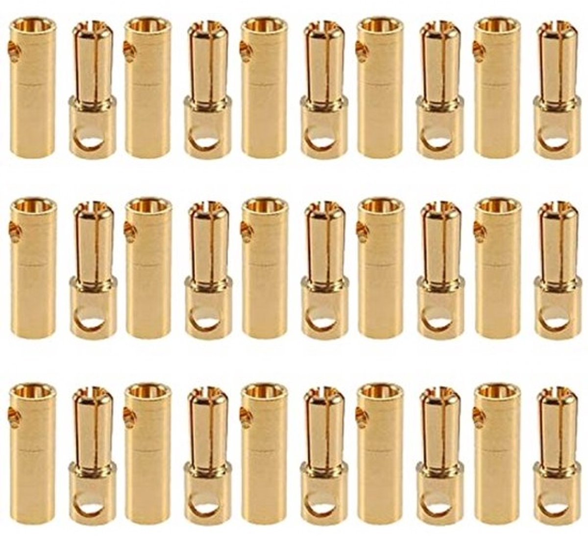 15 paar 5,5 mm vergulde banaanstekkers voor RC motor en elektronische apparaten